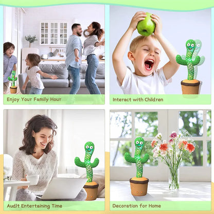 Singing Cactus Plush Toy with Record & Dance
