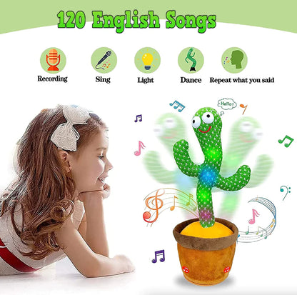 Singing Cactus Plush Toy with Record & Dance